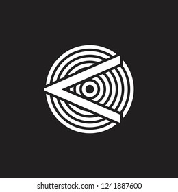 arrows circle stripes abstract logo