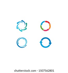 Arrows circle vector illustration icon Logo Template design