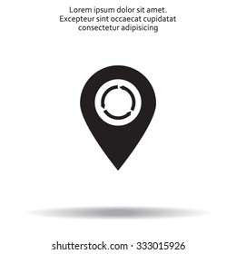 Arrows circle vector map pointer