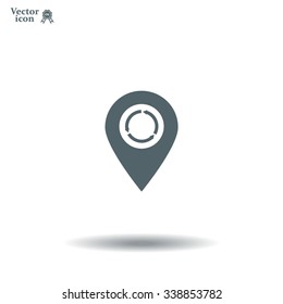 Arrows circle vector map pointer