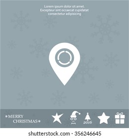 Arrows circle vector map pointer