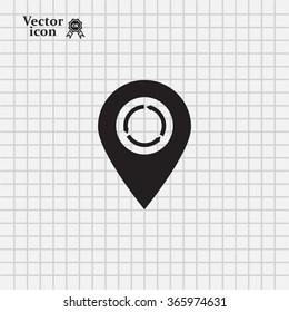 Arrows circle vector map pointer