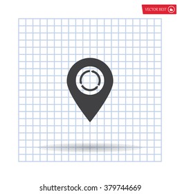 Arrows circle vector map pointer