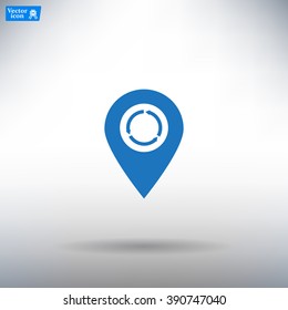 Arrows circle vector map pointer