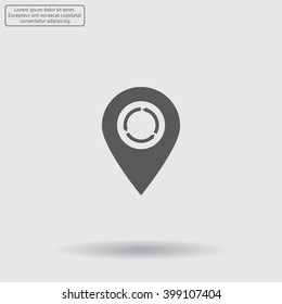 Arrows circle vector map pointer