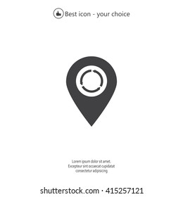 Arrows circle vector map pointer