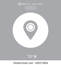 Arrows circle vector map pointer