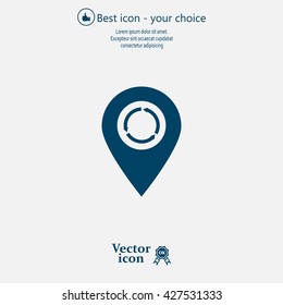 Arrows circle vector map pointer