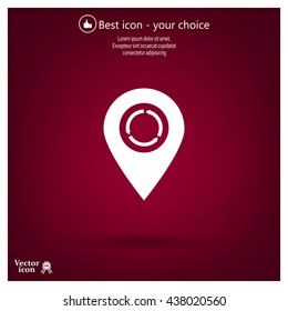 Arrows circle vector map pointer