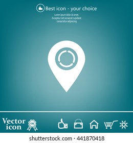 Arrows circle vector map pointer
