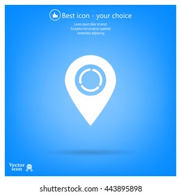 Arrows circle vector map pointer