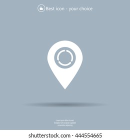 Arrows circle vector map pointer