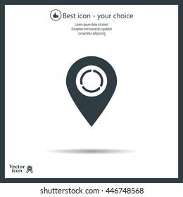 Arrows circle vector map pointer