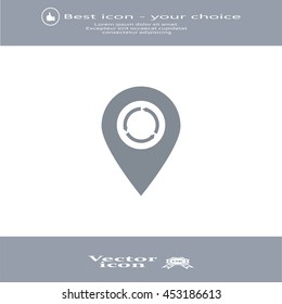 Arrows circle vector map pointer