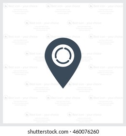 Arrows circle vector map pointer