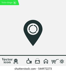 Arrows circle vector map pointer