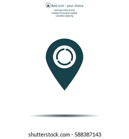 Arrows circle vector map pointer
