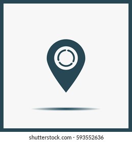 Arrows circle vector map pointer