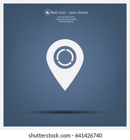 Arrows circle vector map pointer