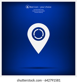 Arrows circle vector map pointer