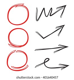 arrows, circles, highlighter set