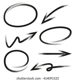arrows circles marker highlighter elements