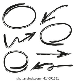 arrows circles marker highlighter elements