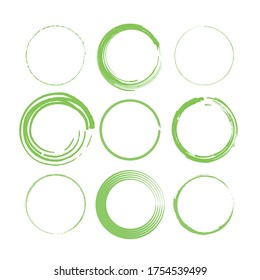 Arrows and circles vector graphics. Recycling and Environmental symbols
