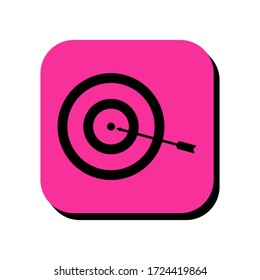 Arrows and circles vector illustration icon. Arrows and circles icon in two-dimensional shape. The concept of accuracy target and success goal target by using an arrows and circles modern icon.
