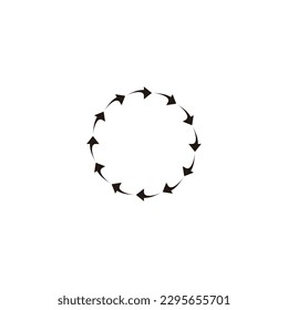 Arrows, circular, round geometric symbol simple logo vector