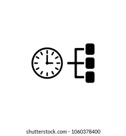 arrows and clocks icon. Element of time managment illustration. Premium quality graphic design icon. Signs and symbols collection icon for websites, web design, mobile app on white background