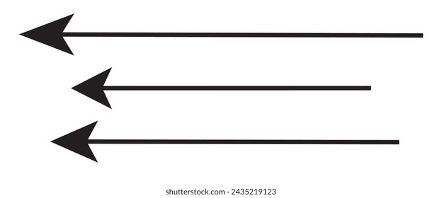 Arrows-Auflistung. Schwarzer Pfeil Richtung Zeichen vor und nach unten für Navigation oder Web-Download-Taste isoliert Vektor Schmal, rechts und recyceln Pfeilspitzen-Symbole , Cliparts, Vektor