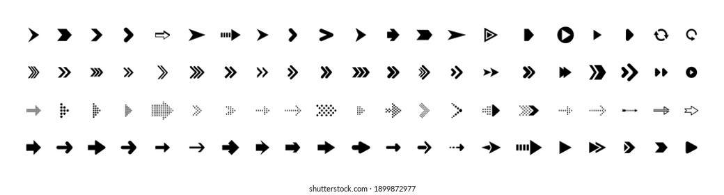 Arrows collection. Arrows black icons. Arrow vector icon. Arrows vector collection