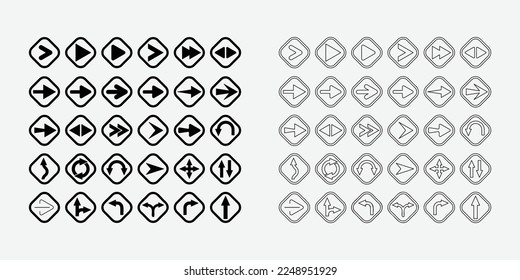 flechas colección cursores conjunto de vectores de flechas negras