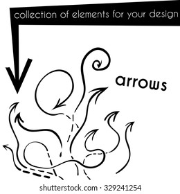 Arrows, collection of elements for your design,vector illustration