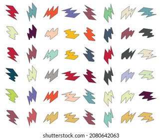 Arrows collection hand drawn on white isolated background