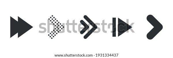 Arrows Collection Modern Graphic Direction Signs Stock Vector (Royalty ...