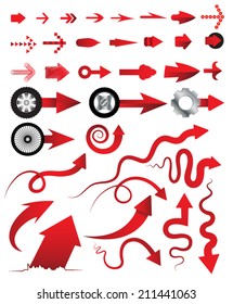Arrows collection multiple style. Vector illustration can use for object printing and web.