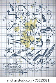 arrows collection on ild paper