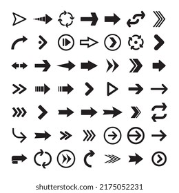 Arrows collection. Set of arrow pictogram icons. Arrowhead symbols.