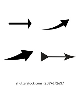 Arrows collection set of black icons Arrow icon Arrow vector 4 art