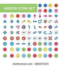 Arrows collection. Set of arrows icons. Vector illustration.