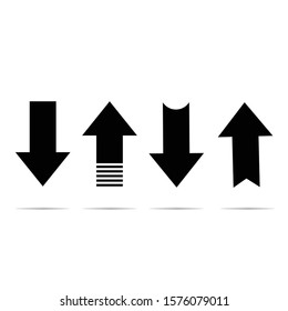 Arrows collections set vector icons with isolated on white background. Different arrow for web design and more.