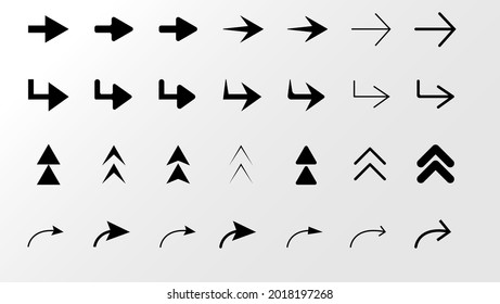 arrows collections vector in flat style