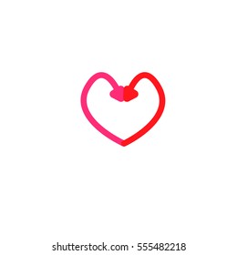 
Arrows collide to form a heart.