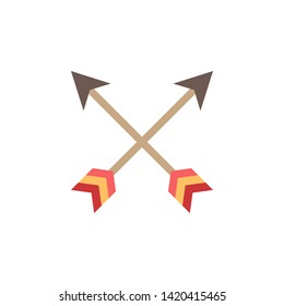 Arrows color icon. Element of boho color icon. Premium quality graphic design icon. Signs and symbols collection icon for websites, web design, mobile app