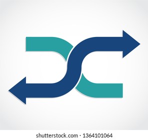 arrows color icon / flexibility symbol