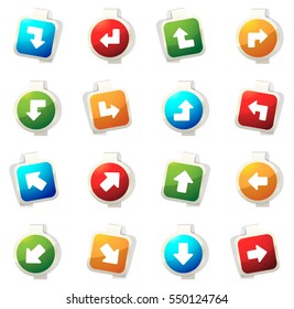 Arrows color icon for web sites and user interfaces