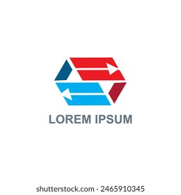 Arrows colored abstract business logo