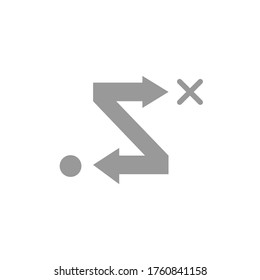 Icono de colores flechas. Ilustración de elementos de color simple. Flechas de diseño de símbolos de concepto a partir del conjunto de estrategias de negocio. Se puede usar para web y móvil